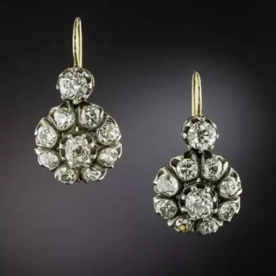 Vintage Radiance Blossom Earrings
