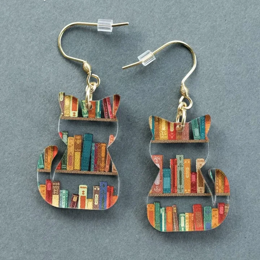 Whisker Tales Booklover Earrings
