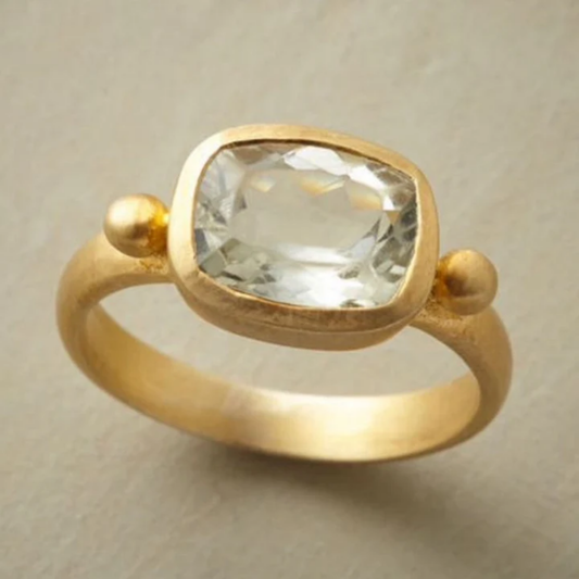 Luminous Horizon Crystal Ring