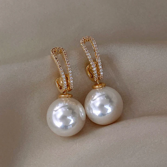 Lustrous Pearl Drop Earrings