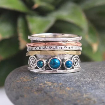 Mystic Ocean Spiral Ring