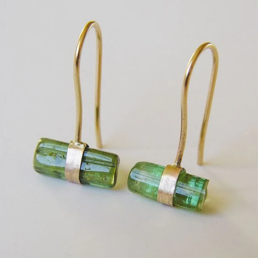 Emerald Glow Crystal Earrings