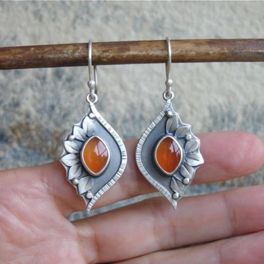 Ember Bloom Lotus Earrings