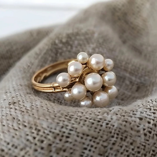 Pearl Blossom Vintage Ring