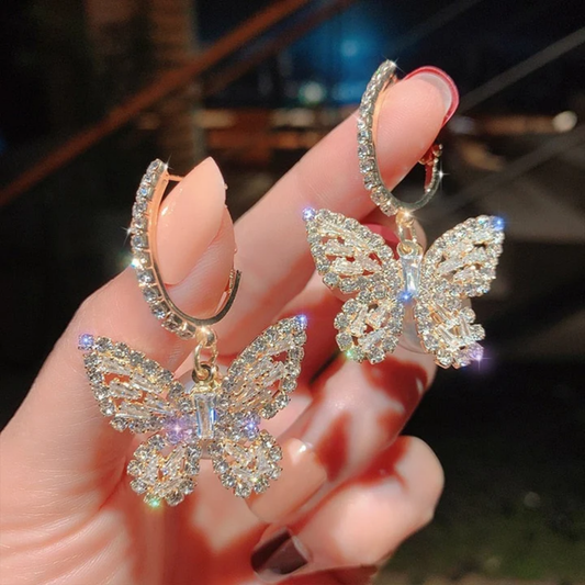 Enchanted Butterfly Crystal Earrings
