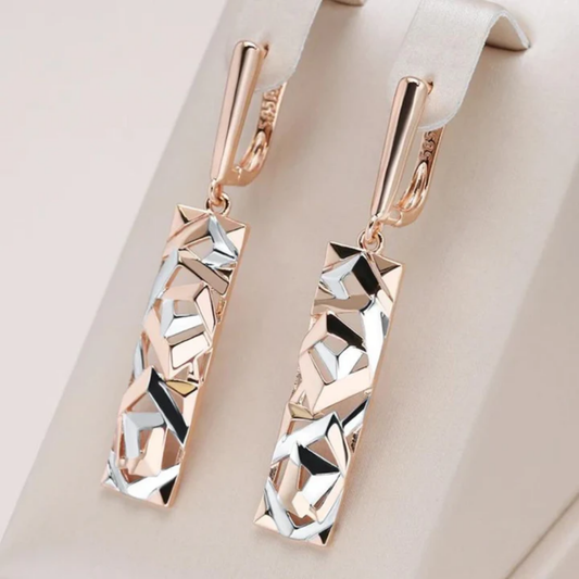 Geometric Radiance Drop Earrings