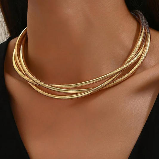 Golden Radiance Layered Necklace