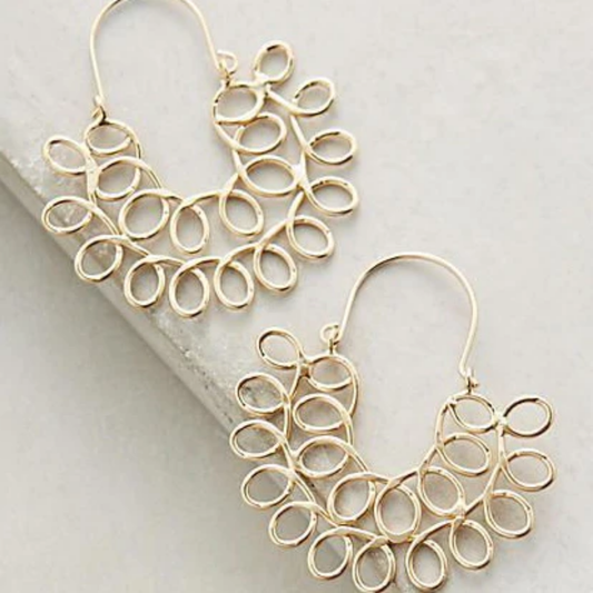 Golden Bloom Filigree Earrings