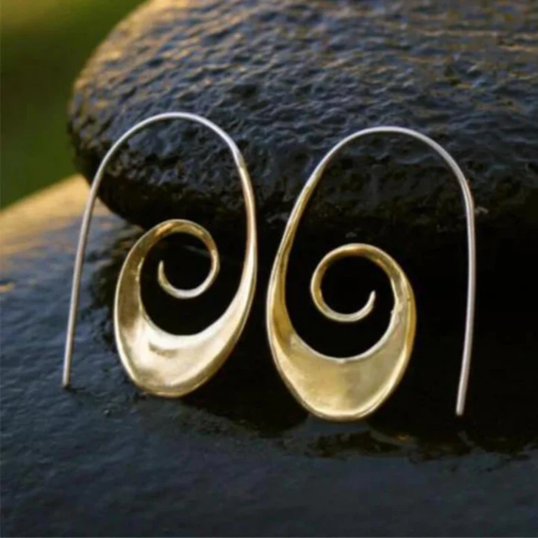 Golden Spiral Harmony Earrings