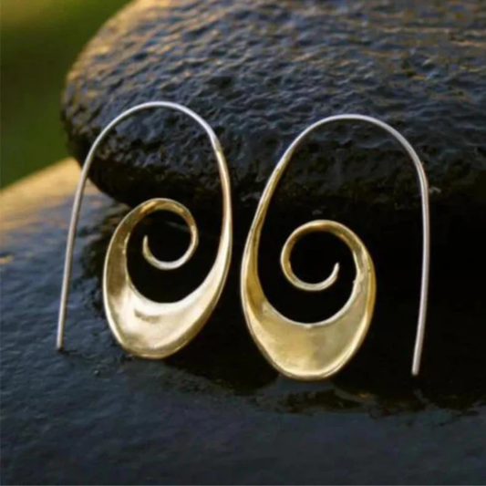 Golden Spiral Harmony Earrings