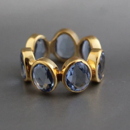 Midnight Ocean Crystal Ring