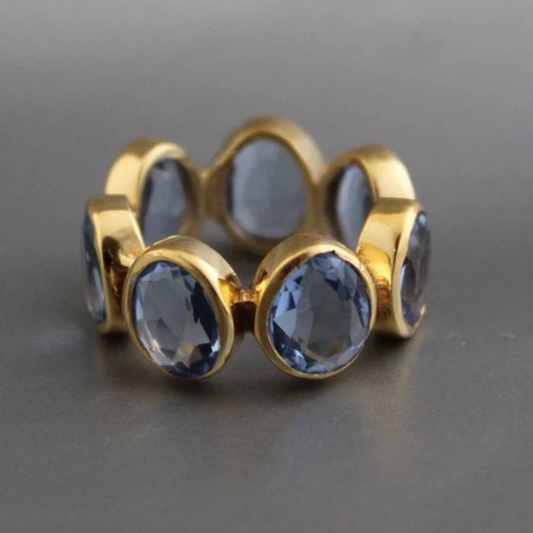 Midnight Ocean Crystal Ring