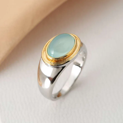 Celestial Mist Oval Ring