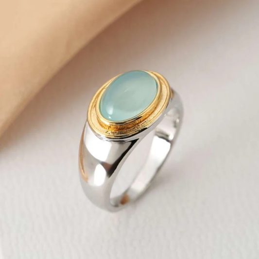 Celestial Mist Oval Ring
