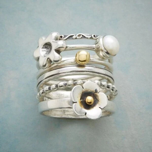Blooming Harmony Stacked Ring