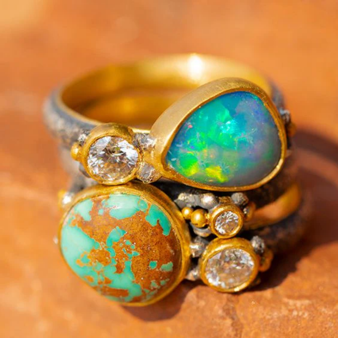 Mystic Horizon Gemstone Ring