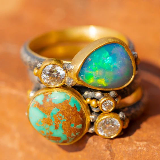 Mystic Horizon Gemstone Ring
