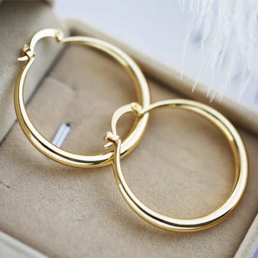 Golden Halo Classic Hoop Earrings