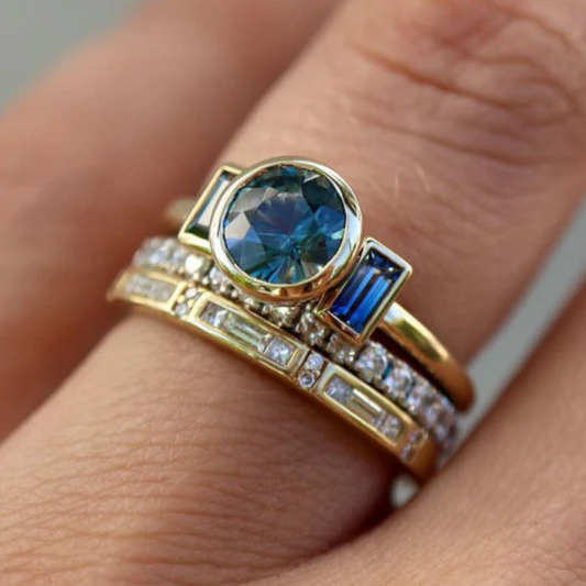 Azure Crown Radiance Ring