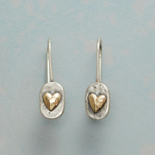 Golden Heartbeat Drop Earrings