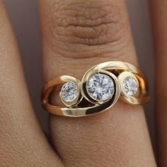Celestial Bond Swirl Ring